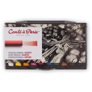 Conté à Paris Crayons à dessin - 10 pastels tendres pas cher