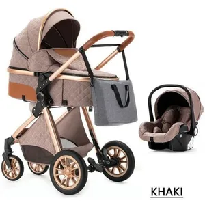 BAZARLAND30 Poussette 3 en 1 Bébé Combinée Siège-Auto Nacelle Trio Rév...