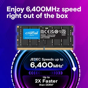 Crucial 32GB DDR5-6400 CSODIMM (6400 MHz, RAM DDR5), Mémoire vive pas cher