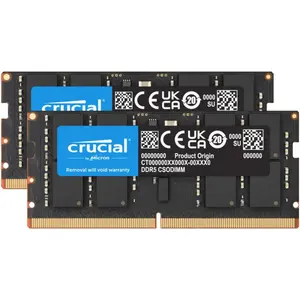 Crucial DDR5-6400 Kit 64GB 2x32GB CSODIMM CL52 (2 x 32GB, 3200 MHz, RA... pas cher