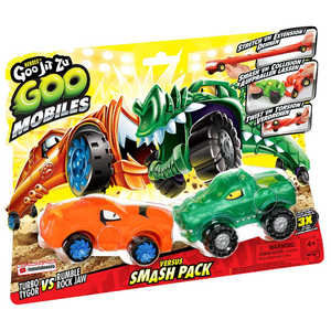 Miniatuurvoertuigen - Moose Toys - Goo Mobiles - Turbo Tyger Vs Rumbler Jaw pas cher
