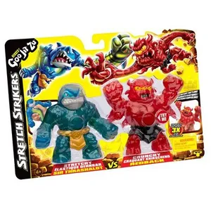 Duo de Figurines Goo Jit Zu Stretch Strikers Thrash vs Barbarian 11 cm pas cher