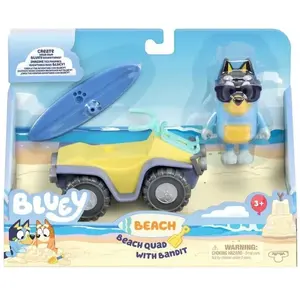 Quad de plage BLUEY avec figurine Bandit et accessoires - Bluey pas cher