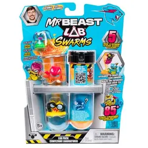 Pack 5 Figurines Minis MrBeast Lab Swarms Atomic pas cher