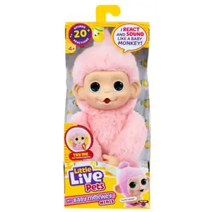 Fingerlings Little Live Pets - My Baby Mini Monkey Pink Lemonz (26764) (31.50 cm) pas cher