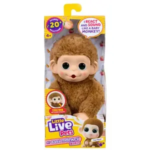 Peluche - LITTLE LIVE PETS - Mon bébé singe mini - Caramel - Dès 4 ans pas cher