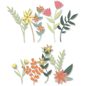 Sizzix Thinlits Die Set Boho Bouquet 16stuks