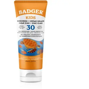 Badger Sunscreen Cream Kids Clear Zinc pas cher