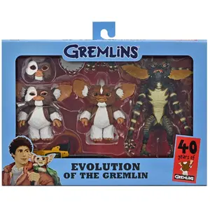 Neca Figurine Gremlins Évolution D´un Gremlin Coffret 40e Anniversaire 18 Cm