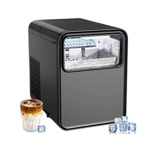 Machine à glaçons - QEXREED - 12kg/24h - Autonettoyante - 2 tailles - 9 cubes/6min pas cher