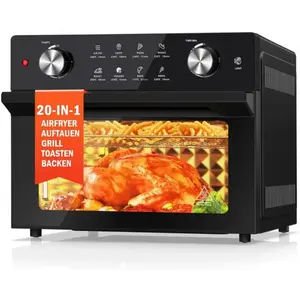 AZMSARY Friteuse sans huile 30L - Four a air Température 100 230° Cuisson à Air Chaud 360° Éclairage Intérieur Interrupteur rotatif pas cher