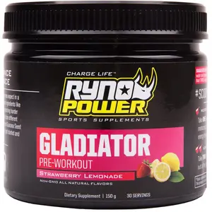 Ryno Power Boisson Pré-entraînement Gladiator Limonade à La Fraise 150gr pas cher
