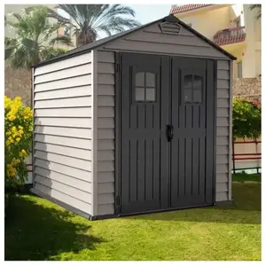 Abri de jardin Duramax STOREMAX PLUS anthracite 4.5 m² + construction du sol (modèle 30325 7x7') pas cher