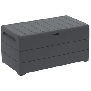 Coffre de jardin en résine - DURAMAX - 416 L - Gris - Résistant aux in... pas cher