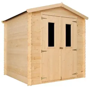 Comparateur de prix : Abri de jardin en bois 3.53 m² TIMBELA - 200x200 cm - Pin / épicéa - P...