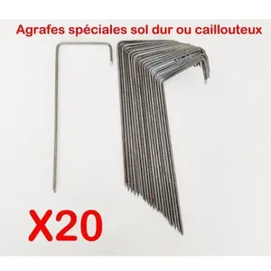 ZENLYS Lot de 20 Agrafes de Fixation Métal pour Toile de paillage ou g... pas cher