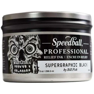 Zeefdrukinkt prof.relief Speedball zwart 236 ml.