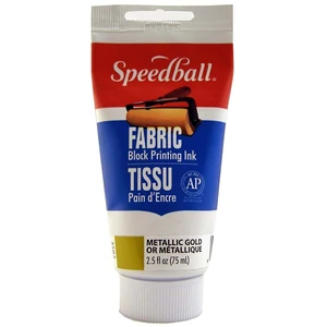 Fabric block printing ink metallic gold - Speedball