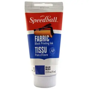 Fabric block printing ink blue - Speedball