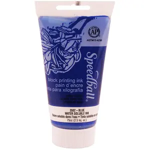 Water-soluble bloc printing ink blue - Speedball