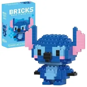 Figurine à assembler Stitch - Lilo & Stitch 6,2 cm - 161 pièces Micro Bricks - Jeu de construction compatible Lego - GAVI STORE pas cher