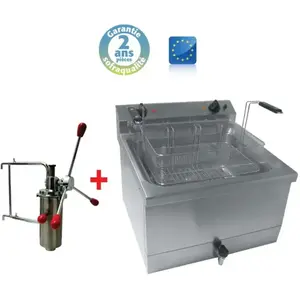 Machine à Churros - Friteuse électrique professionnelle 18L + Doseur à chichis SOFRACA pas cher