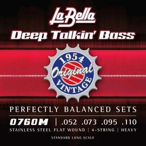 Comparateur de prix : Labella 0760M - Jeu de cordes basse électrique Deep Talkin' Bass Flats...
