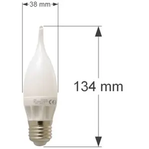 SUPERLED Ampoule led E27 Flamme C30 coup de vent 5W 400lm 270° - Blanc Chaud 2700K pas cher