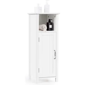 Costway Armoire De Rangement Pour Salle De Bain Avec Etagère Réglable ... pas cher
