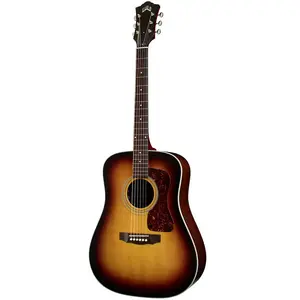 Guild D-50E Standard Antique Burst elektrisch-akoestische westerngitaar met koffer pas cher