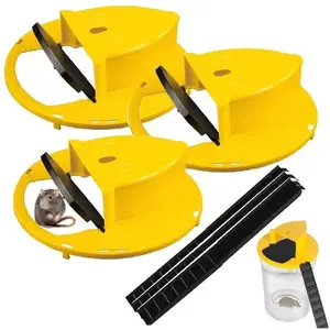 KAKOO Piège à Souris, Piège à Rat Automatique, 3Pcs Pièges à Rats avec Rampe, Piège à Souris à Réinitialisation, Convient 5 BarilsVendu parcdiscount