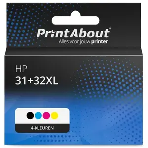 PrintAbout huismerk Inktcartridge 31+32XL (1VU24/26/27/28AE) 4-kleuren... pas cher