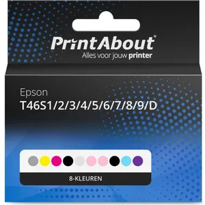 PrintAbout huismerk Inktcartridge T46S1/2/3/4/5/6/7/8/9/D 8-kleuren Multipack Geschikt voor Epson pas cher