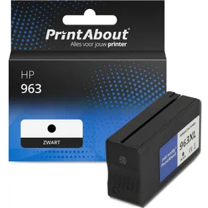 PrintAbout huismerk Inktcartridge 963 (3JA26AE) Zwart Geschikt voor HP pas cher