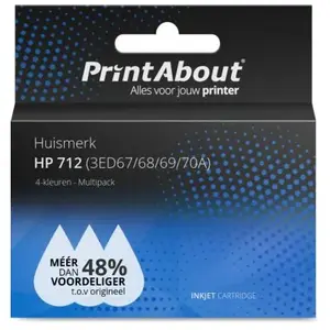 PrintAbout huismerk Inktcartridge 712 (3ED67/68/69/70A) 4-kleuren Mult... pas cher