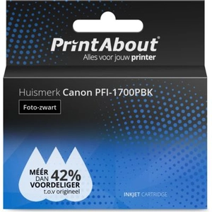 PrintAbout huismerk Inktcartridge PFI-1700PBK Foto-zwart Geschikt voor...