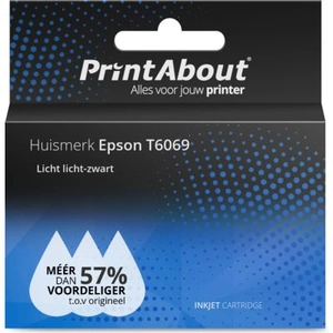 PrintAbout huismerk Inktcartridge T6069 Licht licht-zwart Hoge capacit... pas cher