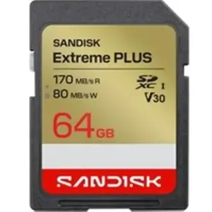 Carte mémoire SD UHS-I Sandisk Extreme Plus 64 Go pas cher