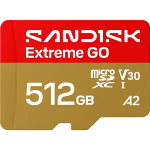 SanDisk microSDXC Extreme GO 512GB (UHS-I, R240MB/s / W160MB/s, 5K) pas cher