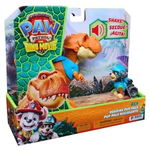 Pack 2 Figurines Roaring Pup Pals Rex - La Pat Patrouille - Le Film Mi... pas cher