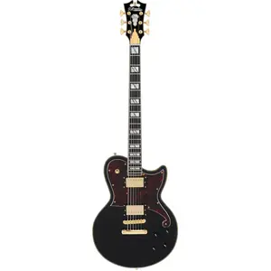 D'Angelico D'angelico Deluxe Atlantic Baritone Solid Black Guitar...
