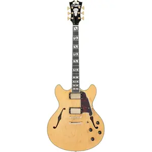 D'angelico Deluxe Dc Stopbar Satin Honey Guitare Semi-Hollow Body Avec ÉtuiVendu parbax-music