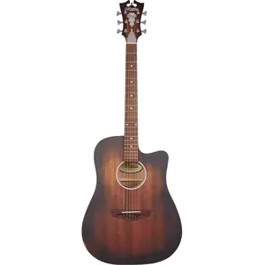 D'Angelico D'angelico Premier Bowery Ls Aged Mahogany Guitare Électrique-Acoustique Folk pas cher