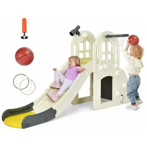 GOPLUS Toboggan pour Enfants 6 en 1 avec Rail de Protection,Pédale Dét...Vendu parcdiscount