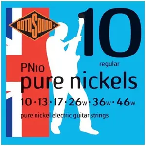 RotoSound PN10 - jeu guitare électrique 10-46 Pure nickel pas cher