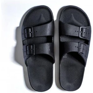 Freedom Moses Slippers "Black" - Zwart - Maat 46-47 pas cher