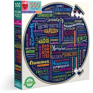 eeBoo Words-Puzzle Adulte 500 pièces sur 100 Grands Mots du vocabulair... pas cher
