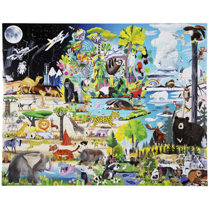 eeBoo- Puzzle pour Enfant de 3 Ans et Plus 48 Pièces dans La Nature  , PZWHBM, Noir
