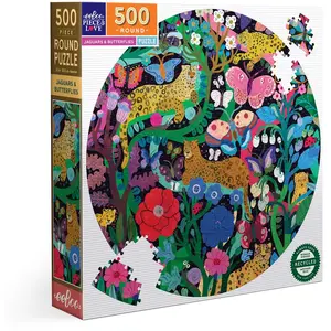 Puzzle 500 pièces Eeboo Jaguars & Butterflies pas cher