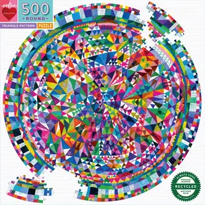 Puzzle 500 pièces Eeboo Rond Multicolore pas cher